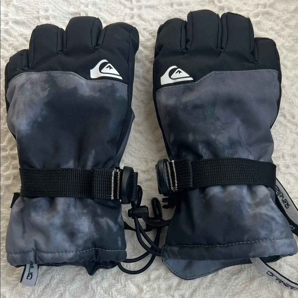 Quiksilver Kids Charcoal and Black Ski/Winter Gloves